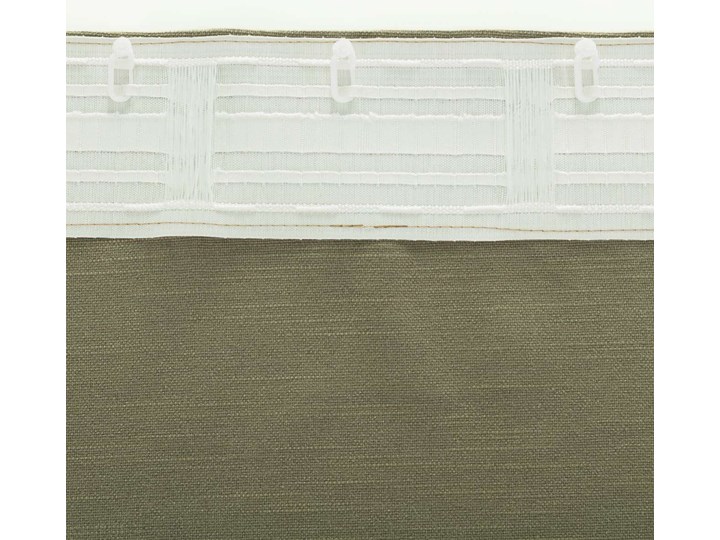Zasłona BASIC na taśmie marszczącej 140x280cm khaki 1 szt., 140 x 280 cm Poliester 140x280 cm Mocowanie