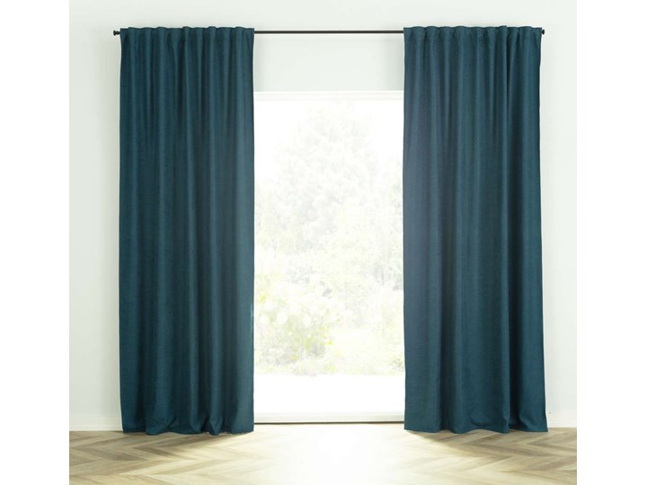 Zasłona BASIC na taśmie marszczącej 140x260cm ocean blue szenil 1 szt., 140 cm x 260 cm Poliester 140x260 cm Mocowanie
