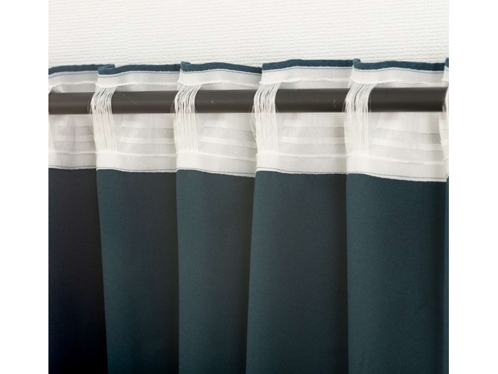 Zasłona BASIC na taśmie marszczącej 140x260cm ocean blue szenil 1 szt., 140 cm x 260 cm Poliester 140x260 cm Kolor Mocowanie Szelki