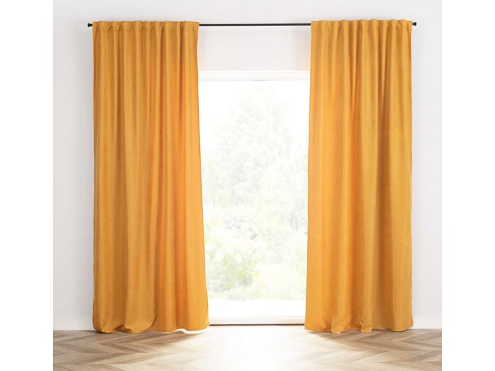 Zasłona BASIC na taśmie marszczącej 140x260cm miodowy szenil 1 szt., 140 cm x 260 cm Poliester Mocowanie 140x260 cm Mocowanie Szelki