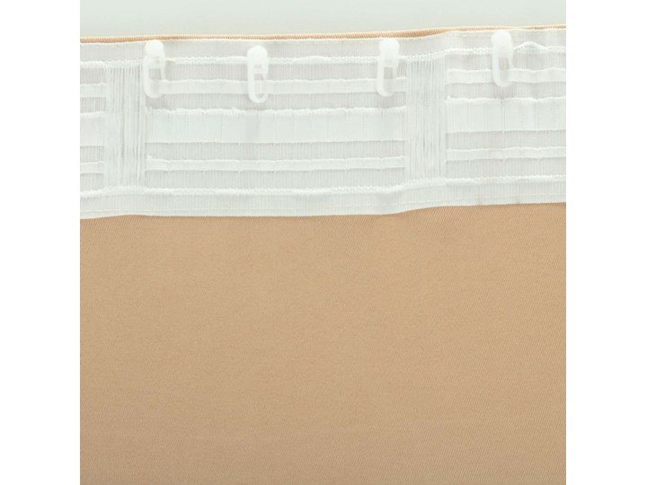 Zasłona BASIC na taśmie marszczącej 140x260cm waniliowy beż 1 szt., 140 cm x 260 cm Mocowanie Szelki 140x260 cm Poliester Kolor Beżowy
