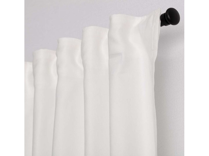 Zasłona BASIC na taśmie marszczącej 140x260cm biały 1 szt., 140 cm x 260 cm Poliester 140x260 cm Mocowanie Taśma