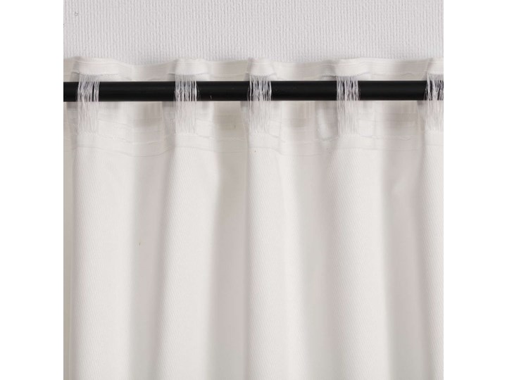 Zasłona BASIC na taśmie marszczącej 140x260cm biały 1 szt., 140 cm x 260 cm Poliester 140x260 cm Mocowanie Taśma