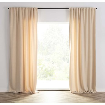 Zasłona BASIC na taśmie marszczącej 140x300cm kremowy 1 szt., 140 cm x 300 cm