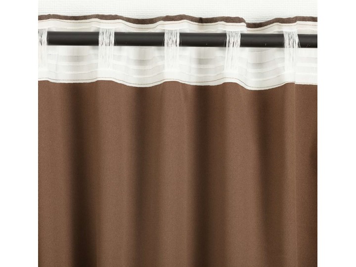 Zasłona BASIC na taśmie marszczącej 140x260cm brązowy szenil 1 szt., 140 cm x 260 cm 140x260 cm Poliester Mocowanie