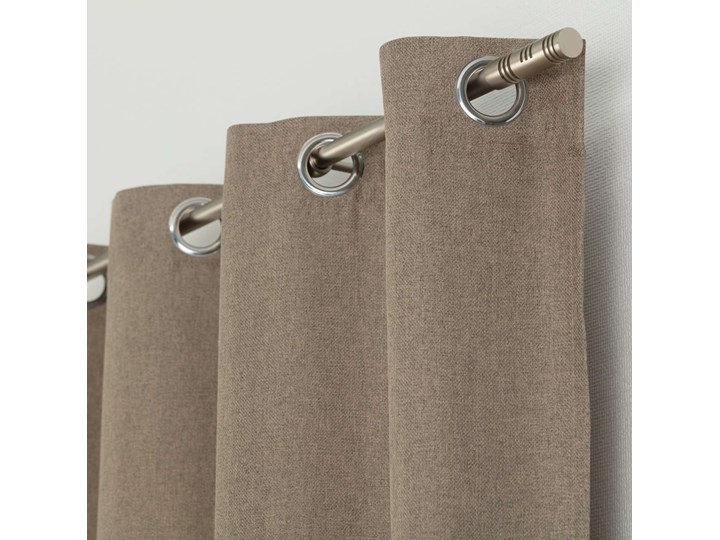 Zasłona BASIC na kółkach 140x280cm jasny taupe 1 szt., 140 cm x 280 cm 140x280 cm Poliester Kolor Szary