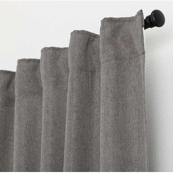 Zasłona BASIC na taśmie marszczącej 140x300cm szary 1 szt., 140 cm x 300 cm