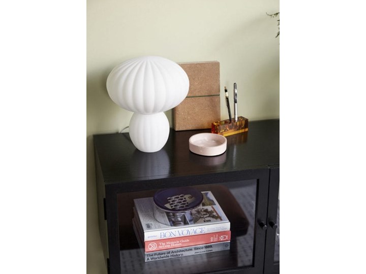 LAMPA STOŁOWA OPAL HUBSCH Lampa LED Szkło Lampa z kloszem Pomieszczenie Sypialnia