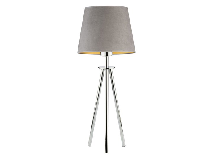 LAMPA NA STOLIK KANIS STOŻEK WELUR GOLDEN Lampa z abażurem Chrom Stal Tkanina Wysokość 50 cm Styl Nowoczesny Kategoria Lampy stołowe