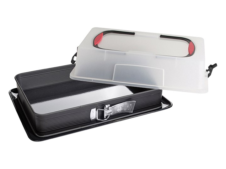 Forma prostokątna z obrzeżem i pokrywą Deluxe Do ciasta Metal Stal Kategoria Formy i foremki