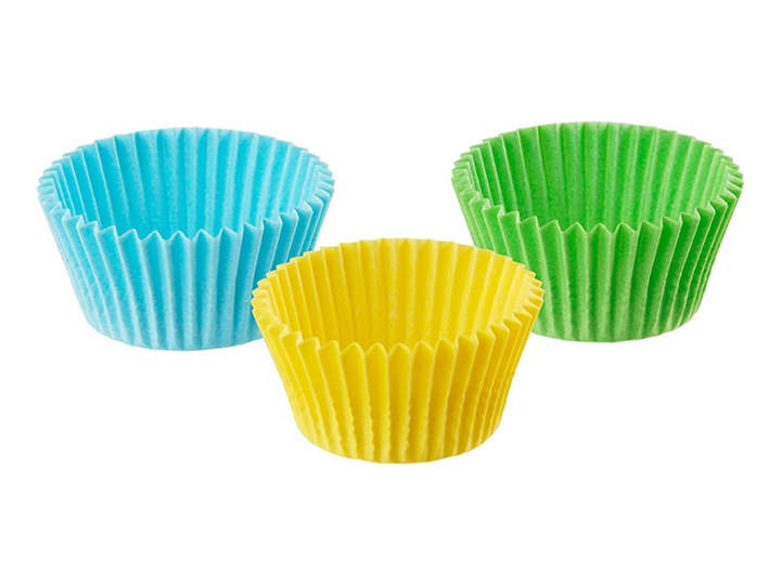 Foremki papierowe do muffinek 3 cm Kolor Zielony Papilotki Kolor Żółty
