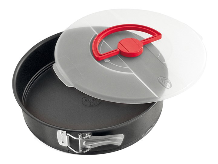 Tortownica z pokrywą 26x6,5cm Bake&Go Kategoria Formy i foremki Tortownice Stal Kolor Czarny