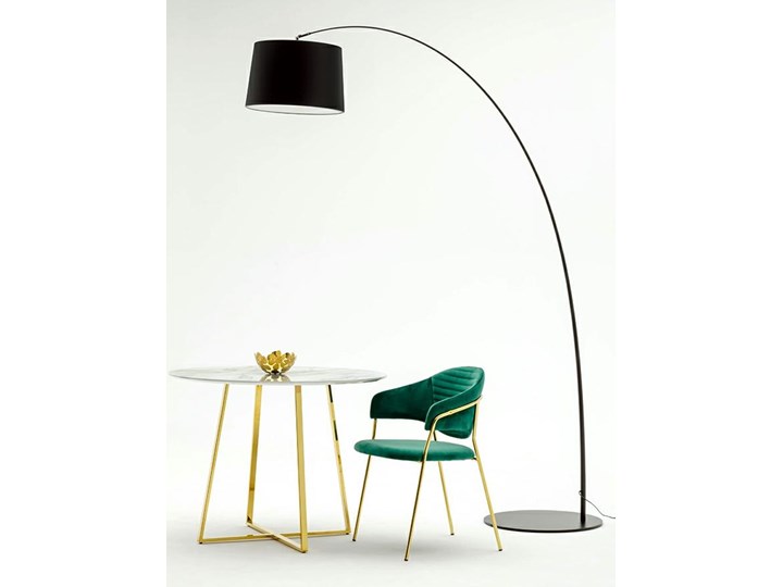 Stół CARAT 100 - MDF, złota podstawa Marmur Długość 100 cm Szerokość 100 cm Szerokość 108 cm Kategoria Stoły kuchenne Metal Długość 108 cm Płyta MDF Kolor Złoty