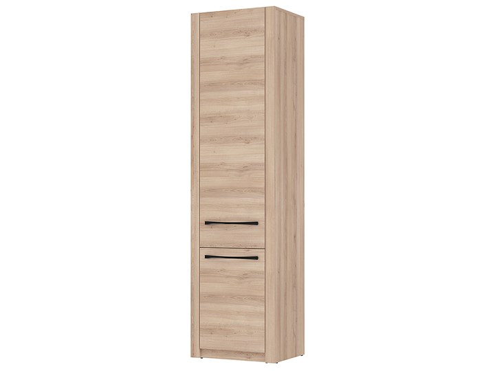 SELSEY Regał zamykany MDXS 198 cm Comano śliwka Płyta laminowana Drewno Płyta meblowa Styl Nowoczesny Płyta MDF Metal Pomieszczenie Salon