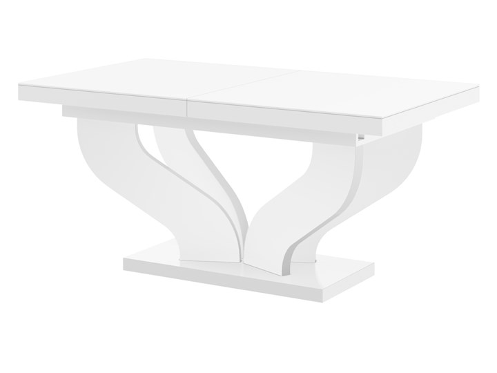 Rozkładany stół jadalniany w wysokim połysku Viva Tworzywo sztuczne Kolor Biały