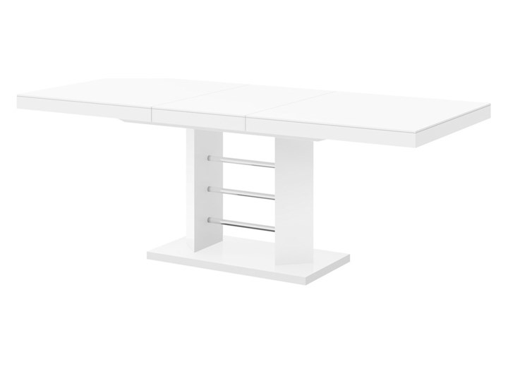 Rozkładany stół do salonu w wysokim połysku Linosa Lux Wysokość 60 cm Szkło Szerokość 160 cm Płyta MDF Długość 256 cm Długość 260 cm Szerokość 89 cm Długość 160 cm Kształt blatu Prostokątny Szerokość 45 cm Szerokość 86 cm Rozkładanie Rozkładane