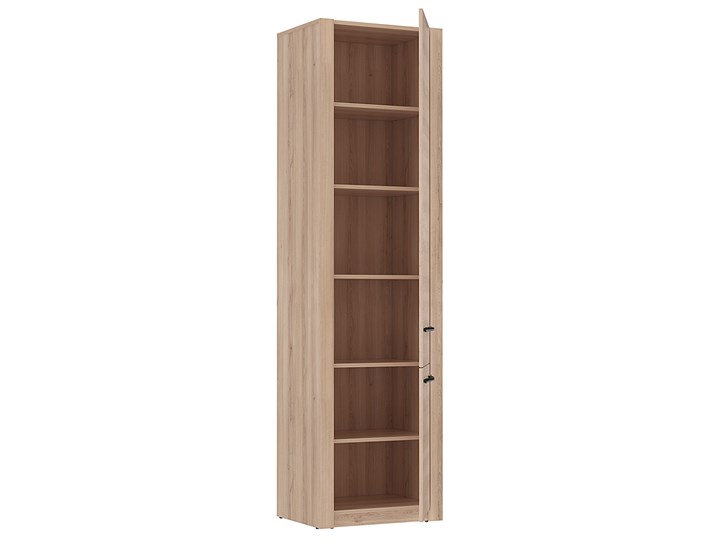 SELSEY Regał zamykany MDXS 198 cm Comano śliwka Płyta meblowa Metal Płyta MDF Drewno Płyta laminowana Styl Nowoczesny Kategoria Szafki i regały