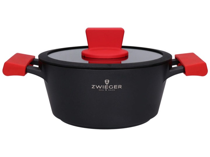Garnki Zwieger Obsidian zestaw garnków 8 elementów z powłoką Greblon C3+ Aluminium Kategoria Zestawy garnków i patelni Kolor Czarny