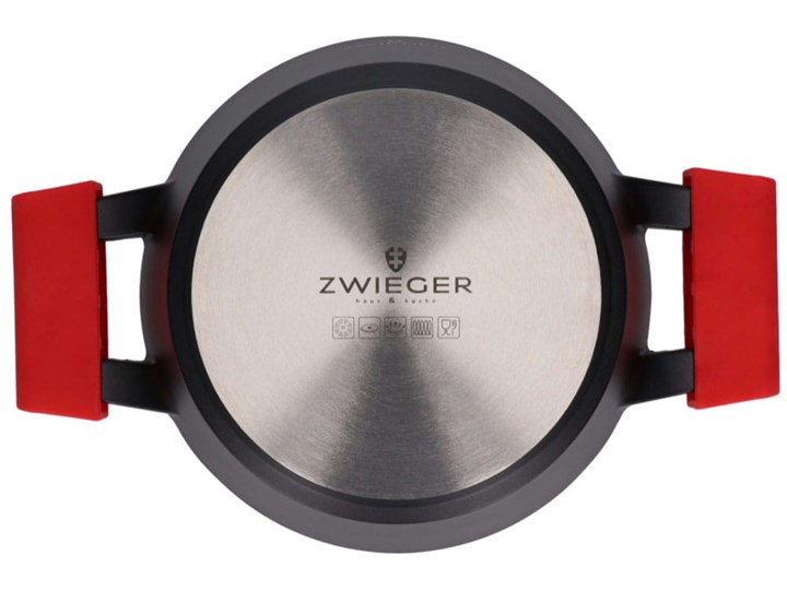 Garnki Zwieger Obsidian zestaw garnków 8 elementów z powłoką Greblon C3+ Aluminium Kategoria Zestawy garnków i patelni Kolor Czarny