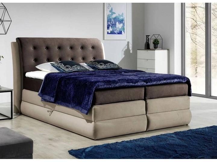 Łóżko kontynentalne 180x200 ARTE / z pojemnikiem Tkanina Kategoria Łóżka do sypialni Kolor Różowy