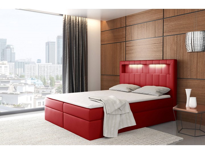 Łóżko kontynentalne 140x200 ASPEN / z pojemnikiem Tkanina Kategoria Łóżka do sypialni