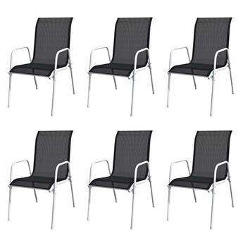 Zestaw sztaplowanych krzeseł ogrodowych - Milford
