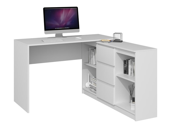 SELSEY Biurko Tassin z komodą Climiconia Biurko narożne Płyta MDF Głębokość 50 cm Szerokość 120 cm Styl Nowoczesny