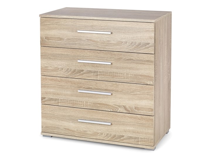 SELSEY Komoda Claros z czterema szufladami dąb sonoma Szerokość 77 cm Głębokość 40 cm Drewno Wysokość 82 cm Pomieszczenie Salon