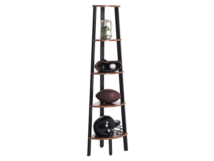 SELSEY Regał Ramizu narożny Metal Wysokość 159 cm Płyta meblowa Płyta MDF Płyta laminowana Szerokość 34 cm Styl Industrialny