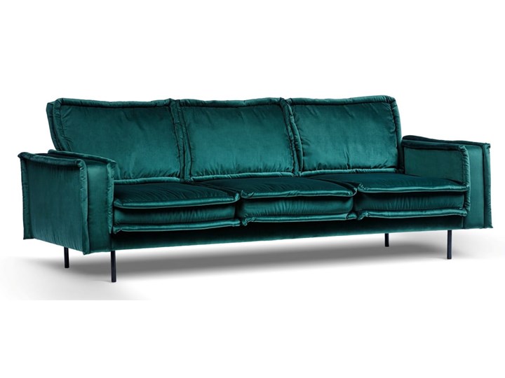 Sofa Blomma 3-osobowa welurowa z funkcją relax (NAPOLI - welur łatwoczyszczący Zielony:napoli/ZIELONY 12) Szerokość 230 cm Stała konstrukcja Głębokość 97 cm Powierzchnia spania 125x210 cm Pomieszczenie Salon