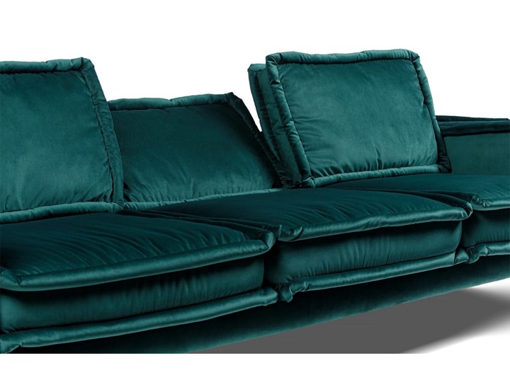 Sofa Blomma 3-osobowa welurowa z funkcją relax (NAPOLI - welur łatwoczyszczący Zielony:napoli/ZIELONY 12) Głębokość 97 cm Szerokość 230 cm Stała konstrukcja Funkcje Z funkcją spania