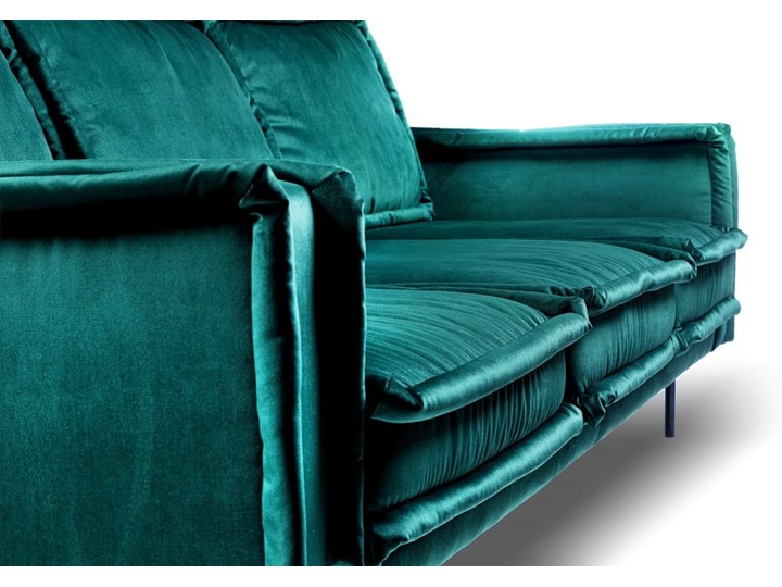 Sofa Blomma 3-osobowa welurowa z funkcją relax (NAPOLI - welur łatwoczyszczący Zielony:napoli/ZIELONY 12) Szerokość 230 cm Stała konstrukcja Głębokość 97 cm Styl Skandynawski