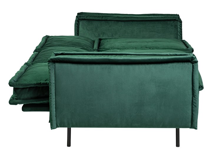 Sofa Blomma 3-osobowa welurowa z funkcją relax (NAPOLI - welur łatwoczyszczący Zielony:napoli/ZIELONY 12) Głębokość 97 cm Szerokość 230 cm Stała konstrukcja Wielkość Trzyosobowa