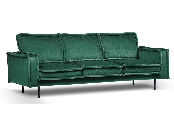 Sofa Blomma 3-osobowa welurowa z funkcją relax (NAPOLI - welur łatwoczyszczący Zielony:napoli/ZIELONY 12) Stała konstrukcja Styl Skandynawski Szerokość 230 cm Głębokość 97 cm Typ Gładkie