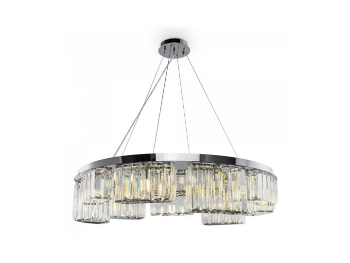 Colline Wisząca Maytoni MOD083PL-09CH Chrom Metal Lampa inspirowana Szkło Lampa z kryształkami Kryształ Stal Styl Vintage