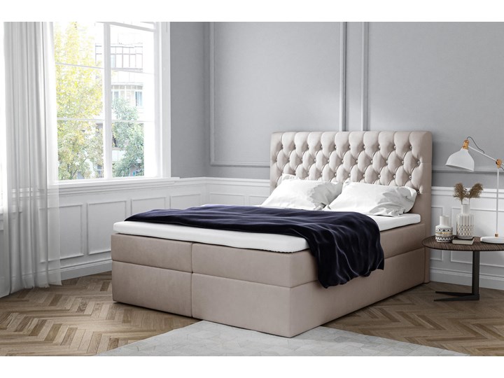 Łóżko kontynentalne 120x200 MONET / z pojemnikiem Kategoria Łóżka do sypialni Łóżko pikowane Tkanina Styl Glamour