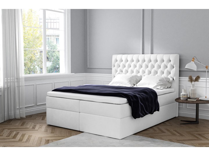 Łóżko kontynentalne 160x200 MONET / z pojemnikiem Kategoria Łóżka do sypialni Tkanina Łóżko pikowane Styl Glamour