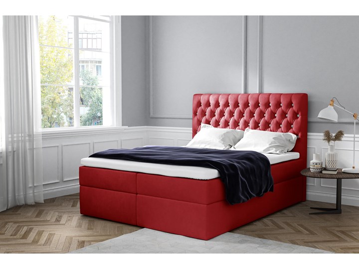 Łóżko kontynentalne 160x200 MONET / z pojemnikiem Łóżko pikowane Kategoria Łóżka do sypialni Tkanina Styl Glamour