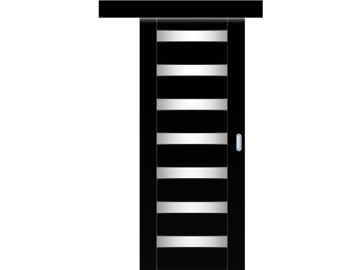 Drzwi Przesuwne LIFE - 80 cm Lewe  - Czarny Skrzydło drzwiowe Kategoria Drzwi wewnętrzne