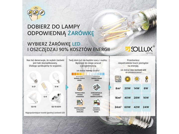 Lampa wisząca LINO 3P Pomieszczenie Sypialnia Styl Industrialny