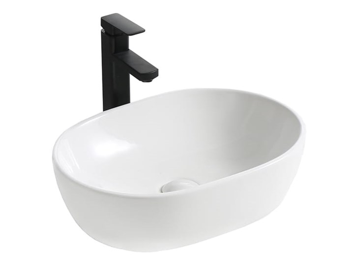 VELDMAN UMYWALKA CERAMICZNA ANNA 48X35, 59X42 Ceramika Szerokość 48 cm Nablatowe Meblowe Kategoria Umywalki