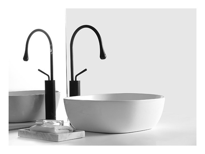 VELDMAN UMYWALKA CERAMICZNA NABLATOWA TOKYO SLIM BIAŁA ROZMIAR DO WYBORU Ceramika Nablatowe Meblowe Szerokość 46 cm Kolor Biały Prostokątne Kategoria Umywalki