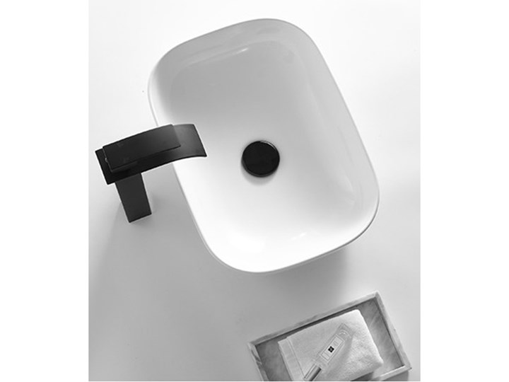 VELDMAN UMYWALKA CERAMICZNA NABLATOWA TOKYO SLIM BIAŁA ROZMIAR DO WYBORU Prostokątne Meblowe Szerokość 46 cm Kolor Biały Ceramika Nablatowe Kategoria Umywalki