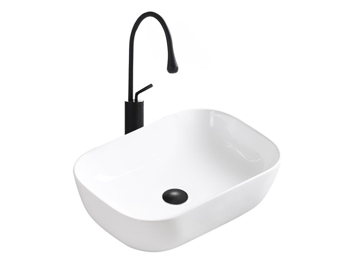 VELDMAN UMYWALKA CERAMICZNA NABLATOWA TOKYO SLIM BIAŁA ROZMIAR DO WYBORU Nablatowe Szerokość 46 cm Prostokątne Ceramika Kolor Biały Meblowe Kategoria Umywalki