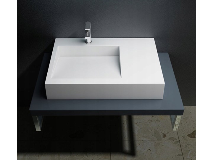 VELDMAN UMYWALKA KONGLOMERAT CASPAR 75x50cm Podwieszane Szerokość 75 cm Nablatowe Szerokość 50 cm Kategoria Umywalki
