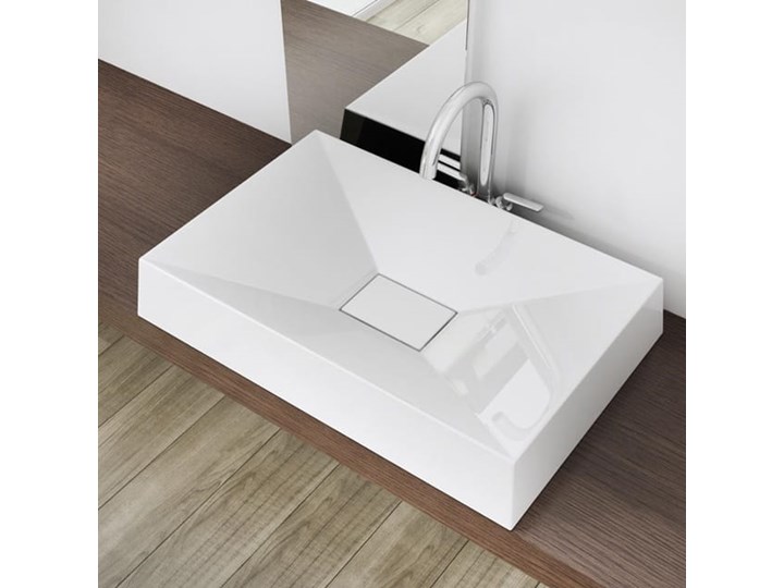 VELDMAN UMYWALKA KONGLOMERAT OSCAR 70x43cm Nablatowe Szerokość 70 cm Podwieszane Prostokątne Kategoria Umywalki