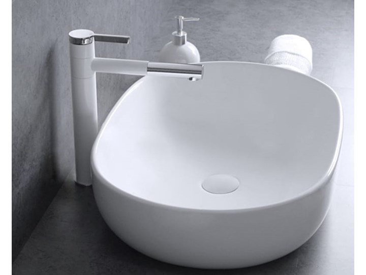 VELDMAN UMYWALKA ANNA SLIM CIENKIE KRAWĘDZIE Szerokość 48 cm Ceramika Meblowe Owalne Nablatowe Kategoria Umywalki