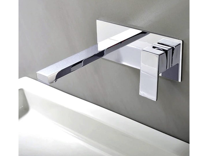 VELDMAN ŚCIENNA BATERIA UMYWALKOWA QUADRO Bateria ścienna Wykończenie Chrom