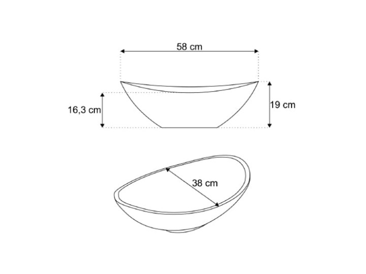 VELDMAN UMYWALKA NABLATOWA LARA Nablatowe Ceramika Meblowe Szerokość 58 cm Kategoria Umywalki