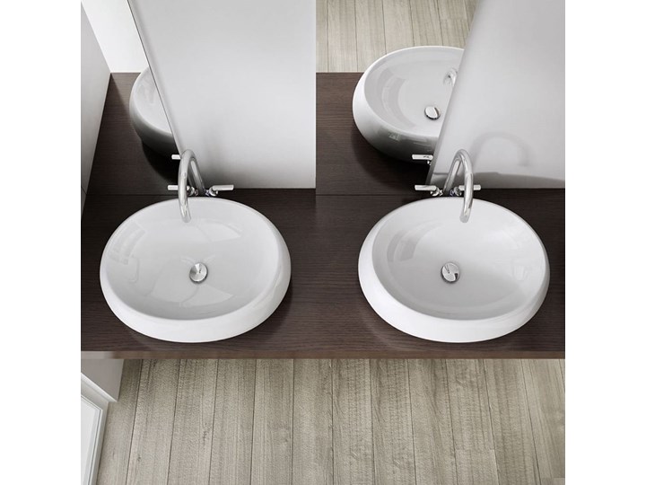 VELDMAN UMYWALKA CERAMICZNA ALANIA 60x40 48x34 Ceramika Owalne Meblowe Szerokość 60 cm Nablatowe Szerokość 48 cm Kategoria Umywalki